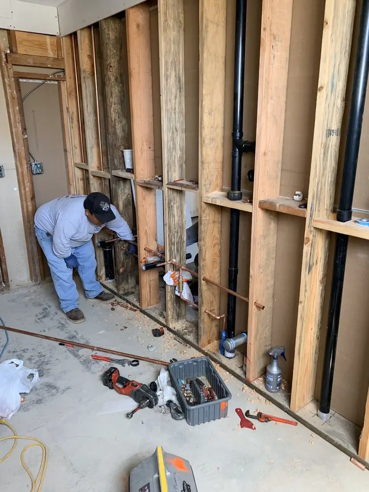 Commercial rough-in plumbing for Water Heater Replacement in Mentone